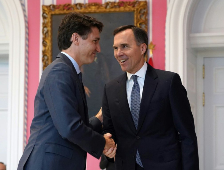 Candian Prime Minister Justin Trudeau and and Finance Minister Bill Morneau are seen in Ottawa in 2019
