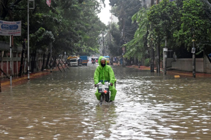 About one-third of Bangladesh, which is criss-crossed by rivers, is under water