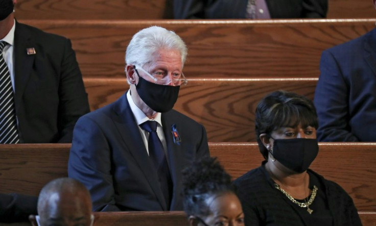 Former president Bill Clinton at the funeral service of John Lewis