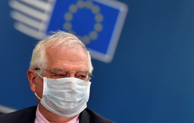 EU foreign policy chief Josep Borrell (pictured July 17, 2020) said the action had been taken "to better prevent, discourage, deter and respond to such malicious behaviour in cyberspace"