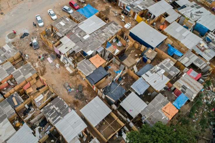 Aerial view of the Jardim Julieta favela, in the outskirts of Sao Paulo, Brazil, on July 15, 2020