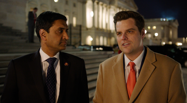 Rep. Ro Khanna and Rep. Matt Gaetz in HBO's "The Swamp" 