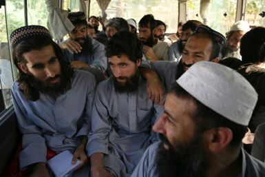 The insurgents' release would complete the Afghan government's pledge to free 5,000 Taliban militants. This photo shows a release in May