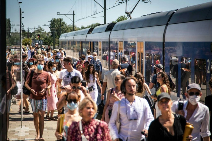 Dutch authorities warned that the beach in Zandvoort was getting dangerously crowded