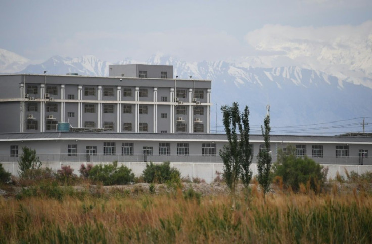 A facility believed to be a re-education camp north of Akto in China's northwestern Xinjiang region, where mostly Muslim ethnic minorities are detained, is seen here in June 2019