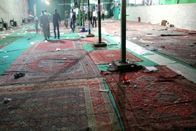 The 2008 bombing, which Iran blames on US-based "terrorists", ripped through a packed mosque in the southern city of Shiraz, killing 14 people and wounding 215