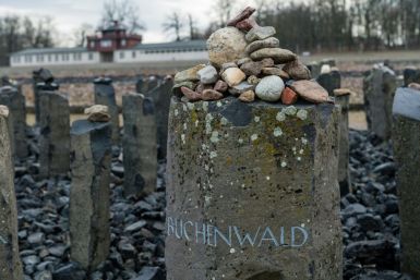 The Roma and Sinti murdered during the Holocaust are honoured at a memorial site in the former Nazi concentration camp Buchenwald in eastern Germany