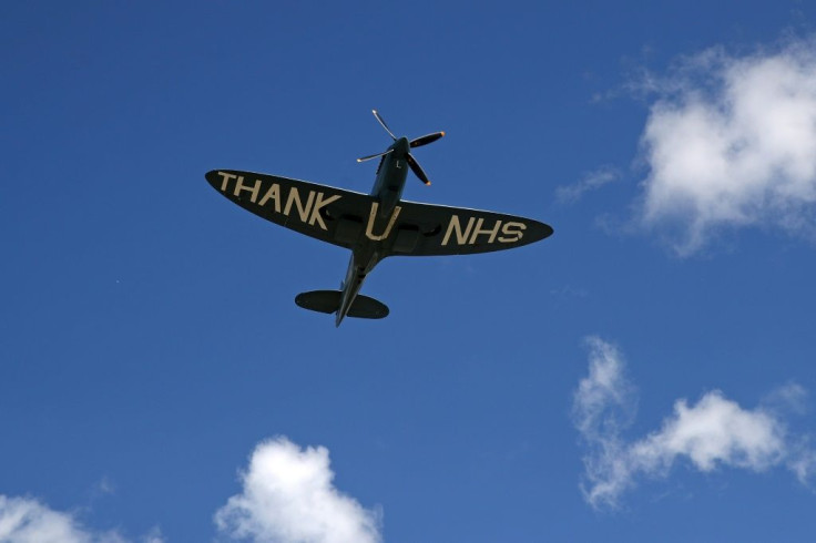 A Spitfire performed a fly-past at Goodwood