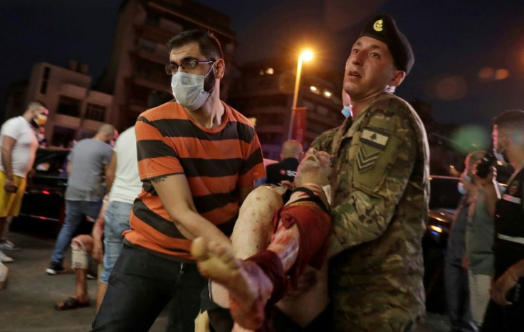 The huge numbers of wounded quickly overwhelmed Beirut's hospitals