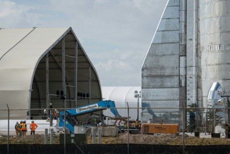 The Starship prototype was built in a few weeks by SpaceX teams on the Texas coast, in Boca Chica (pictured September 2019)