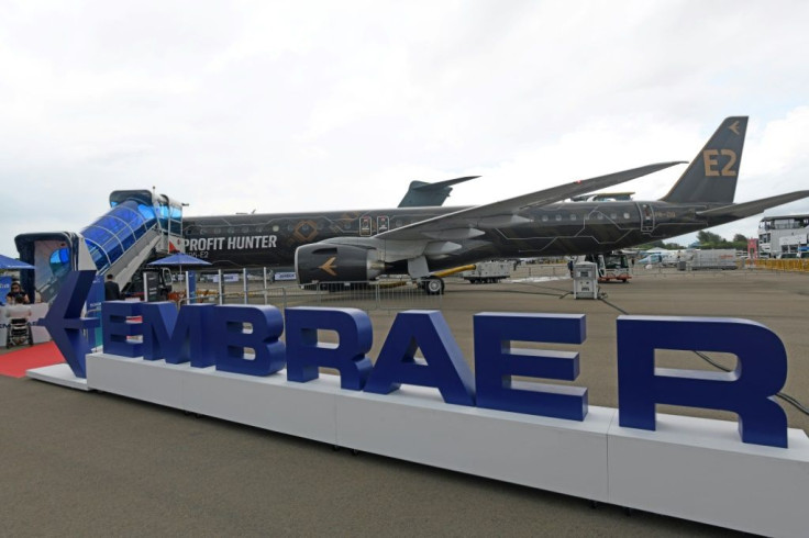Embraer, which makes the E195-E2 jet airliner pictured here, announced $292 million in losses in the first quarter, when the COVID-19 crisis began