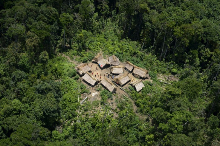 For the Yanomami people, who live in a vast swathe of territory on Brazil's border with Venezuela (one small community is seen here), illegal gold mining is an additional threat