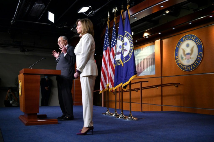 US Speaker of the House Nancy Pelosi and US Senate Minority Leader Chuck Schumer have been in talks with the White House over a new emergency aid plan, after Republicans 'failed, in spectacular fashion' to come up with a plan with broad support