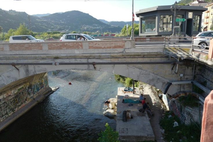 Some migrants have resorted to sheltering under Ventimiglia's bridges