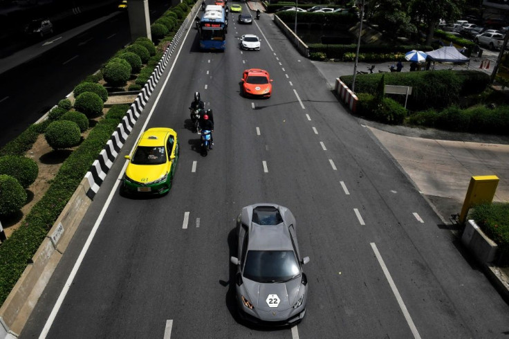 A convoy of Thailand's Lamborghini owners cut through Bangkok last week, putting on display the wealth sloshing around the capital