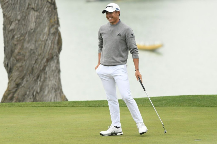 Collin Morikawa smiles as he completes his winning round at the PGA Championship