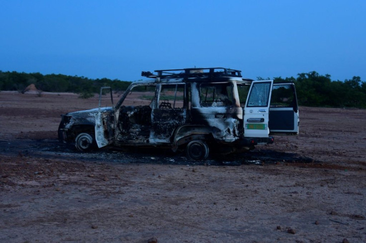 The bodies were found next to the burned-out wreckage of the group's vehicle