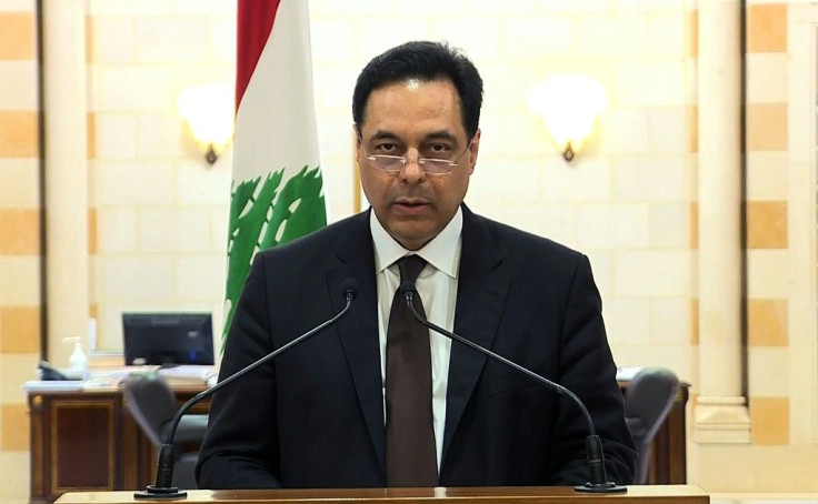 Prime Minister Hassan Diab on Lebanese TV announced his government's resignation amid popular outrage over the deadly Beirut port explosion
