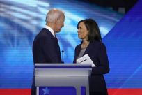 Joe Biden and his newly-announced running mate Kamala Harris will deliver remarks together in Delaware to kick off their joint campaign for the White House