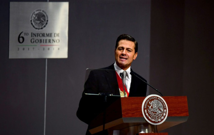 Former Mexican president Enrique Pena Nieto (pictured September 2018) allegedly accepted more than $4.4 million in bribes that were used for his 2012 presidential campaign, a former top aide has said