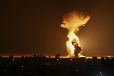 Israeli warplanes strike what the military says are Hamas targets in the city of Rafah in the southern Gaza Strip