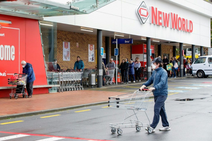 Queues formed at supermarkets as a three-day lockdown was announced in Auckland