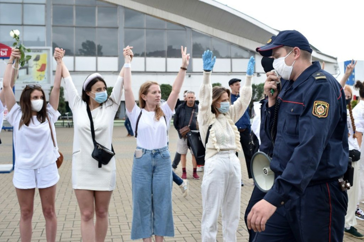 The protests broke out after authorities said Lukashenko, who has been in power since 1994, won 80 percent of the vote in Sunday's polls