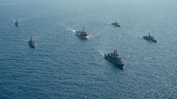 Turkey's energy exploration vessel is being escorted by warships