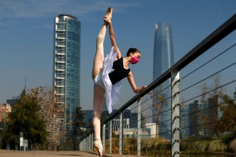 Chilean Sofia Shaw Zapata, student of the ballet school of the Municipal Theater poses in Santiago on August 4, 2020, amid the new coronavirus pandemic.2020 was going to be key for promising ballet dancer Sofia Shaw