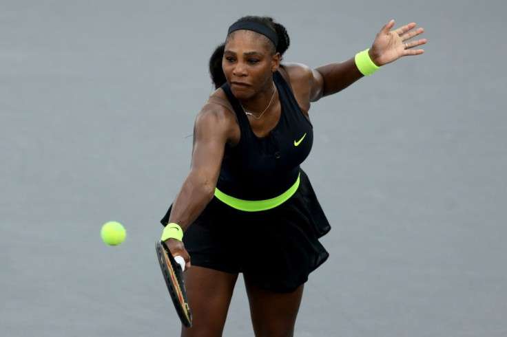 Serena Williams plays a backhand Thursday during her victory over sister Venus Williams at the WTA Top Seed Open