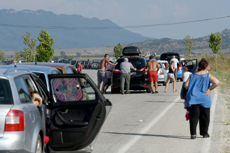 Thousands of Albanians headed for the Greek border