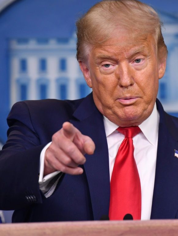 US President Donald Trump was steadfast in his opposition to a Democratic plan to provide more pandemic aid, if the emergency spending includes help for state and local governments