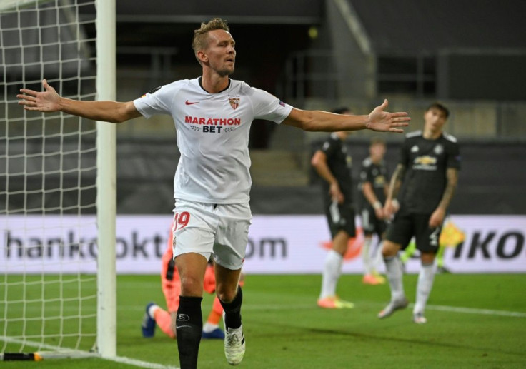 Luuk De Jong scored Sevilla's winner to reach the Europa League final