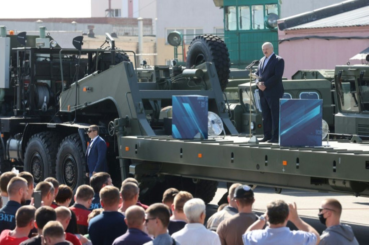 Lukashenko was confronted by workers at the Minsk Wheel Tractor Plant (MZKT)