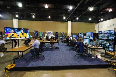 The control room for the Democratic National Convention in Milwaukee -- which contains some of the few people actually at the event