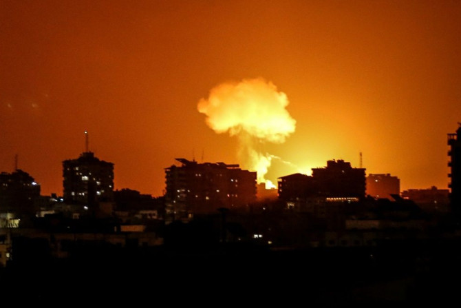 Israel carries out air strikes against Hamas targets in Gaza, hours after warning the Palestinian Islamist group that it risks war if it fails to end repeated launches of arson balloons across the border