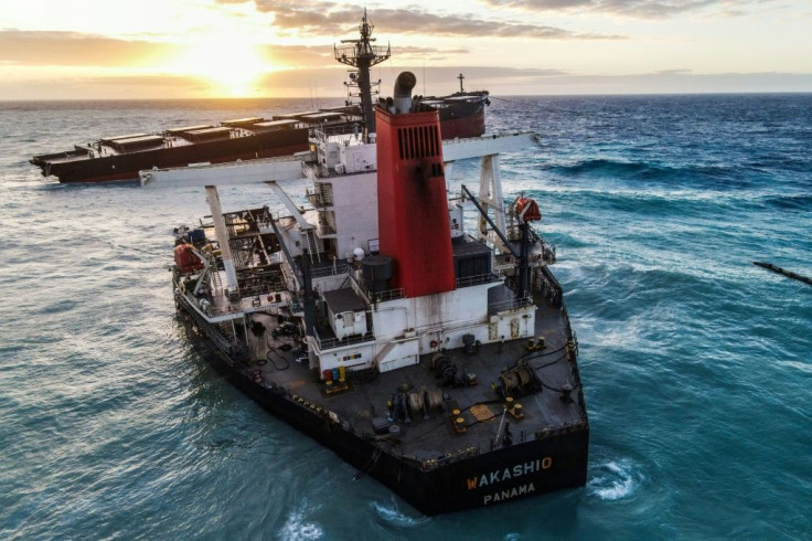 The MV Wakashio bulk carrier ran aground and broke into two parts in the Mauritius, spilling over 1,000 tonnes of oil
