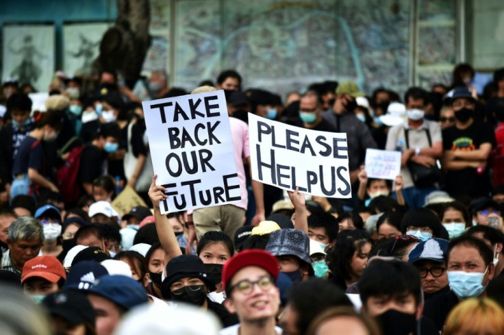 Anti-government protesters have been  gathering almost daily in Thailand