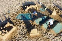 In celebration of normalisation, Israeli sand sculptor Tzvi Halevi and his brother Yossi build replicas of the UAE's most distinctive landmarks on the beach in Tel Aviv