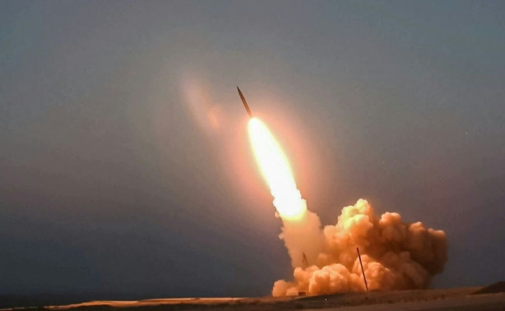 A picture provided by Iran's defence ministry on August 20, 2020, shows a ballistic missile named top commander Qasem Soleimani who was killed in a January US strike being launched from an undisclosed location