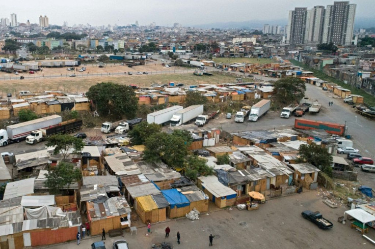 What used to be a truck parking lot in Julieta Jardim, on the outskirts of Sao Paulo, is now a growing favela