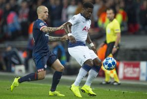 Serge Aurier of Tottenham Hotspur and Angeliño of PSV Eindhoven 