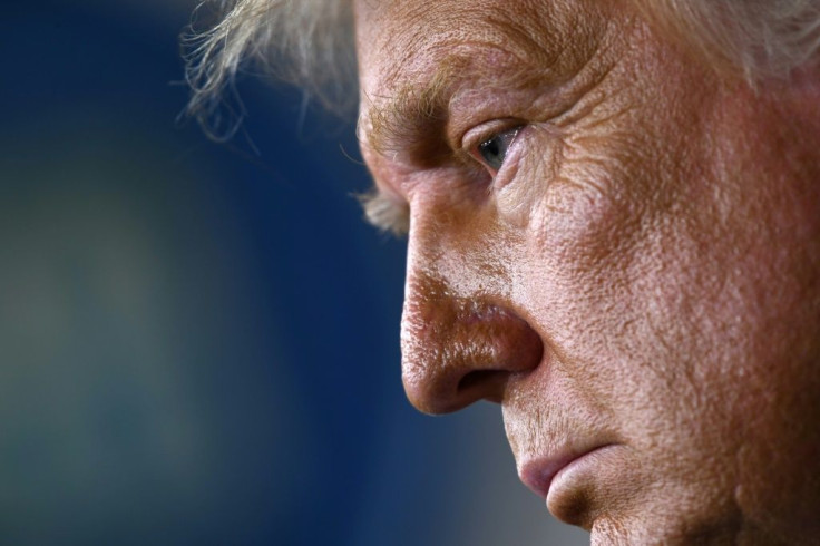 US President Donald Trump at a White House briefing on August 19, 2020, days before he opens the Republican convention facing a series of severe challenges