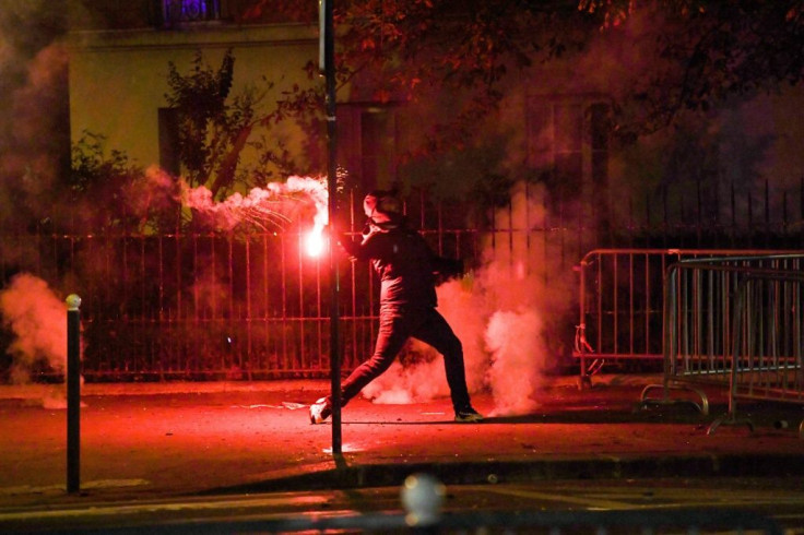 Clashes broke out while fans watched the game in Paris