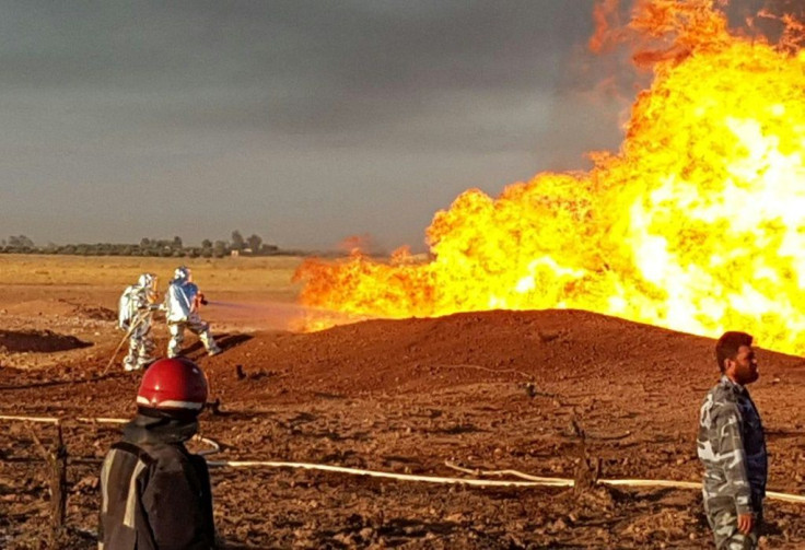 Syria's government says an explosion of a gas pipeline was the result of an attack