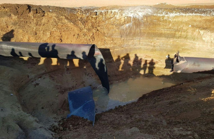 Syria's government says a ruptured pipeline was caused by an attack