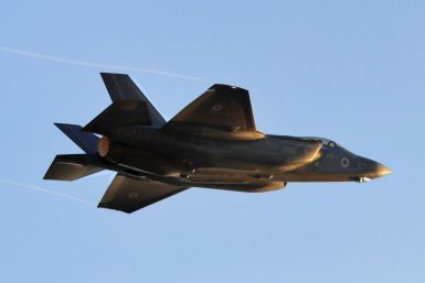 A file photo taken on December 26, 2018 of an Israeli Air Force F-35 Lightning II fighter jet, during a graduation ceremony of Israeli air force pilots at the Hatzerim Air Force base in Israel's Negev desert