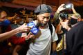 Brazilian retired football player Ronaldinho originally arrived at the Asuncion hotel in April