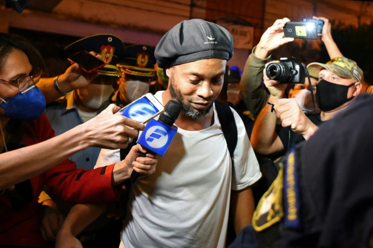 Brazilian retired football player Ronaldinho originally arrived at the Asuncion hotel in April