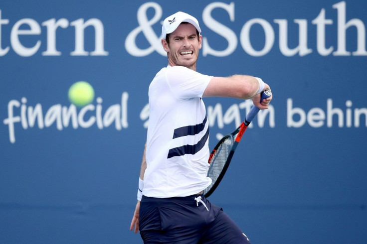 Britain's Andy Murray on the way to a second-round victory over fifth-seeded Alexander Zverev of Germany in the Western & Southern Open